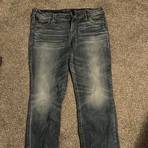 Silver Suki Mid-rise Light-wash Baby Boot Jean, 33 waist, 31 inseam